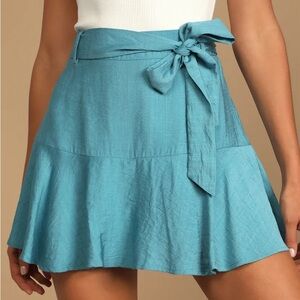 Belted Ruffled Skort | S